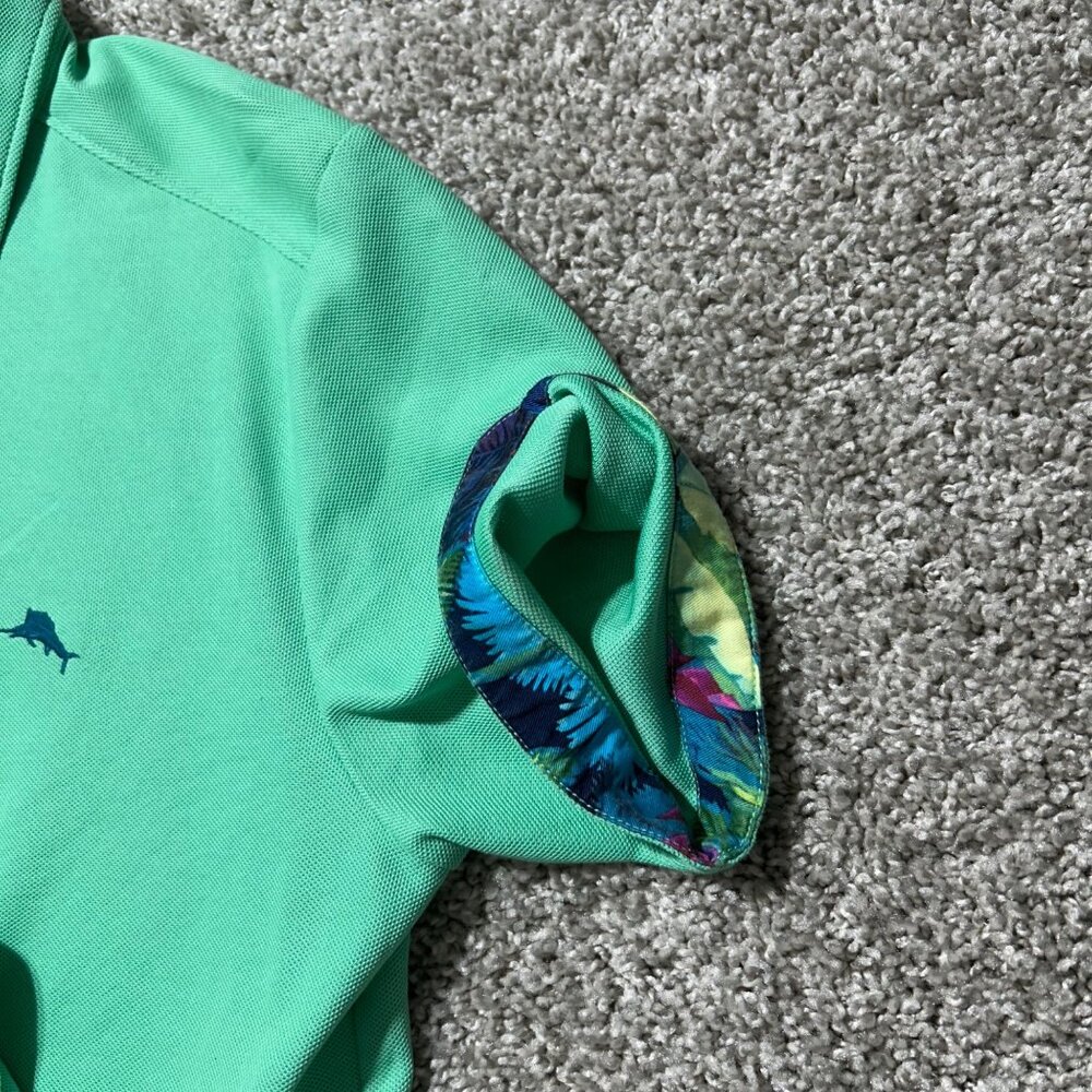 Tommy Bahama Island Zone Polo Shirt Sz S Button-Up Short Sleeve Tropical Print - Picture 4 of 12